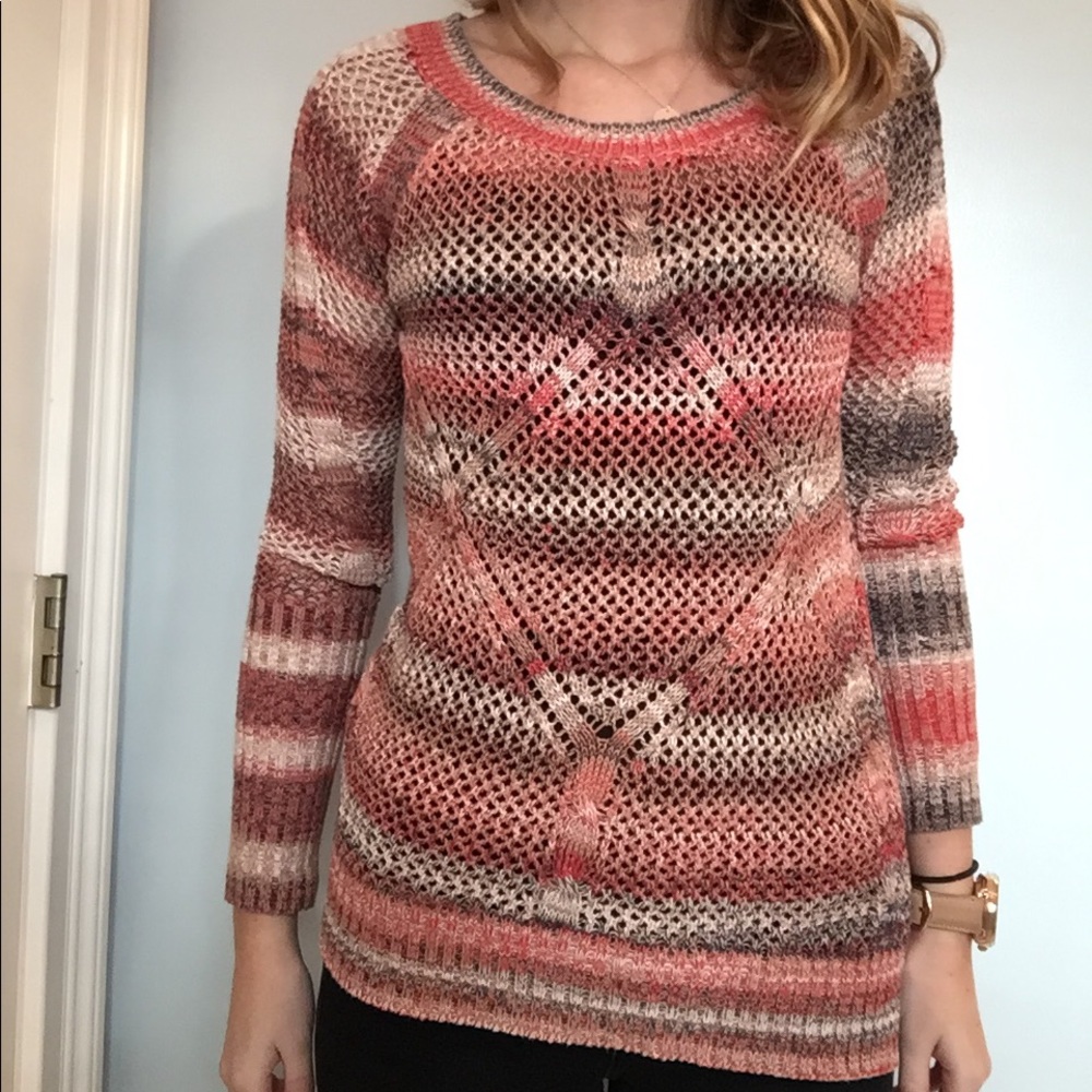 red multicolor sweater